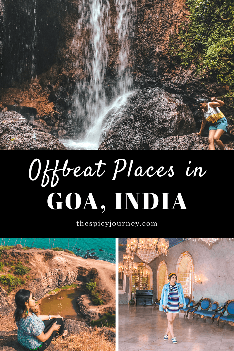 Pinterest graphic for offbeat places in Goa