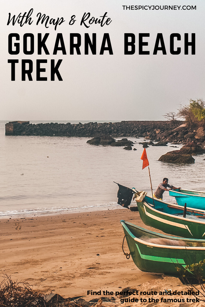 Gokaran beach trek guide pinterest graphic