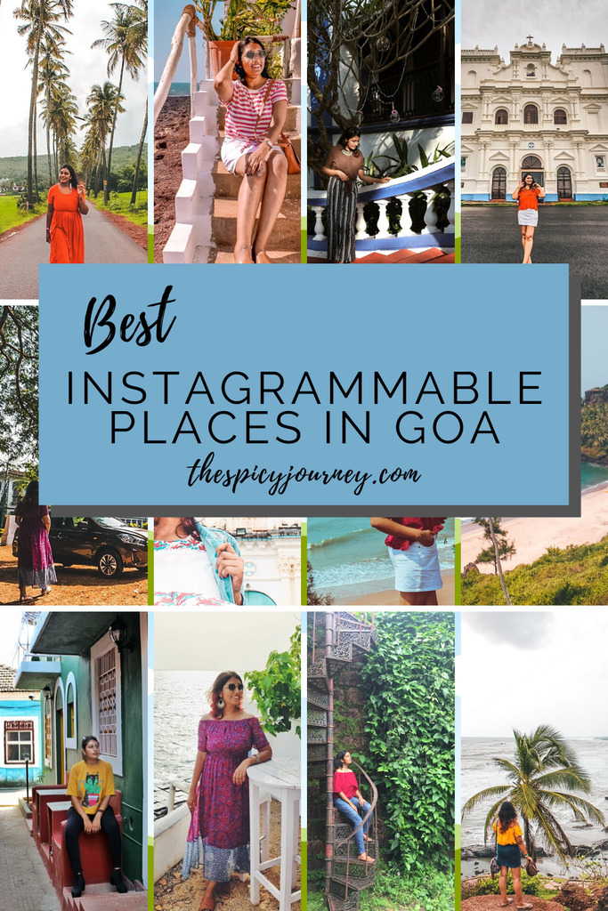 Pinterest graphic for instagrammable places in Goa