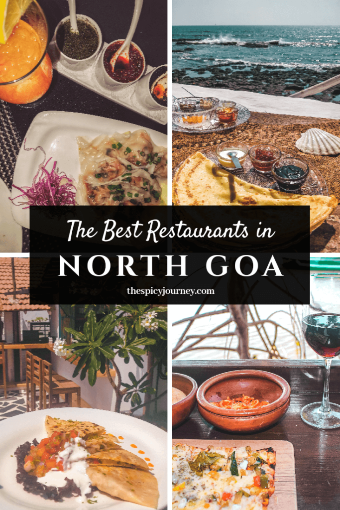 Pinterest graphic for best restaurants in North Goa