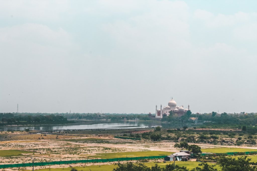 Taj Mahal view from Agra Fort