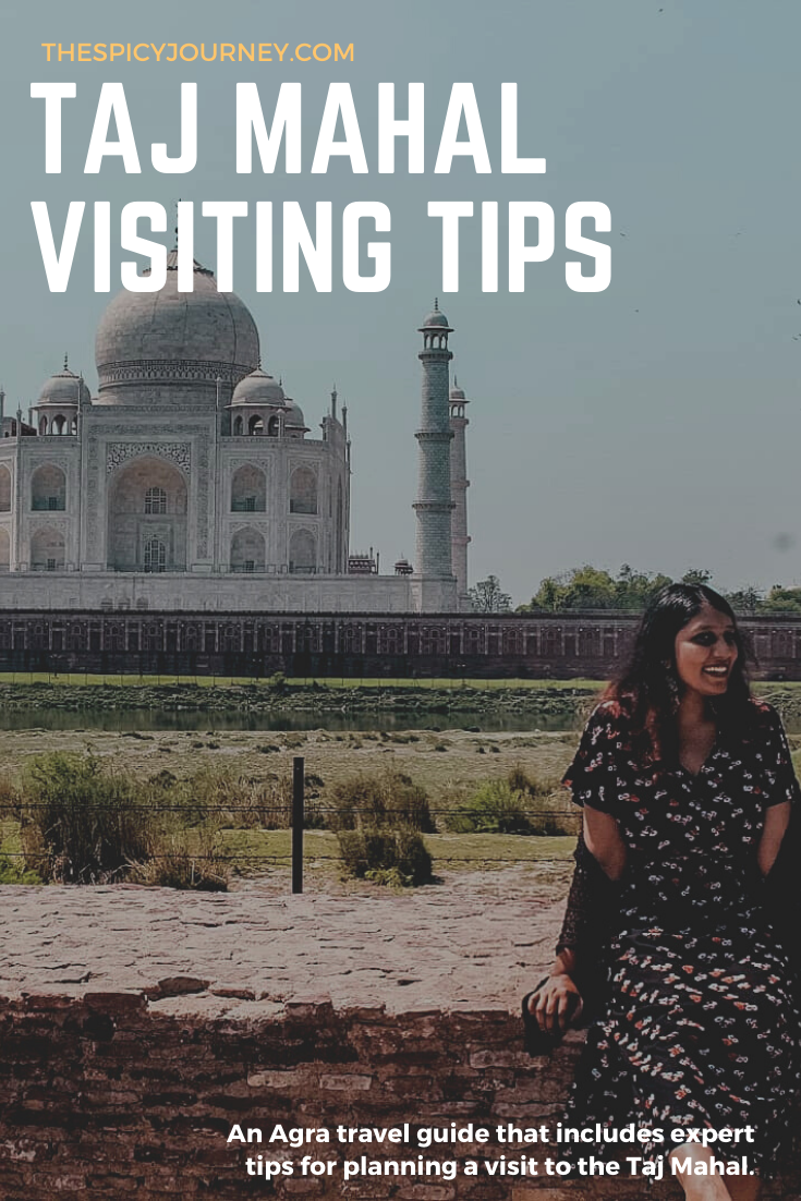 Pinterest graphic for Taj Mahal visit + Agra travel guide