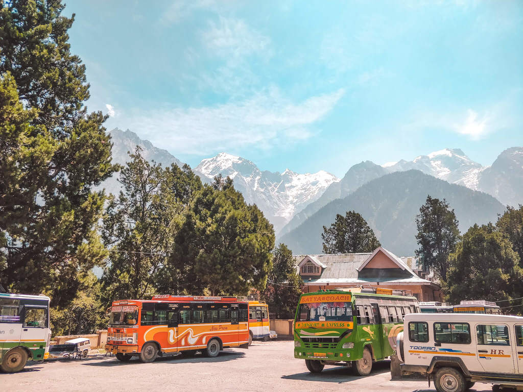 Reckong Peo bus stand in the Kinnaur valley itinerary for 10 days