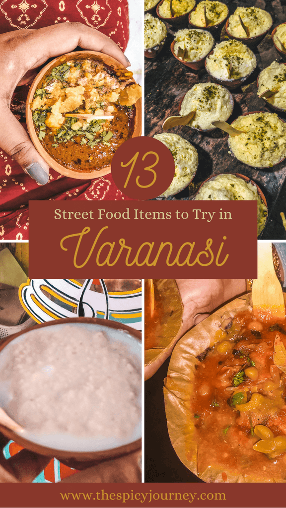 Varanasi food to try pinterest graphic