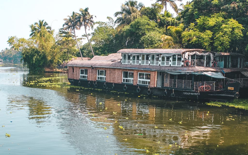 Alleppey houseboat in Alleppey backwaters, Alleppey, Kerala, India