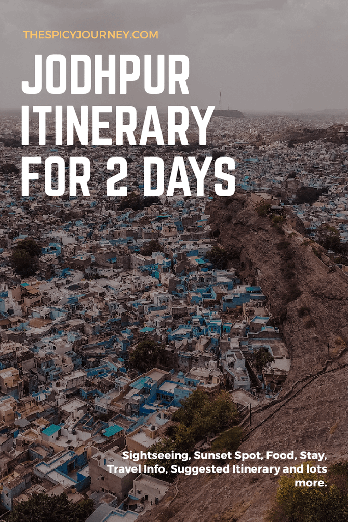 Pinterest graphic for 2 day Jodhpur itinerary - best places to visit in Jodhpur in 2 days