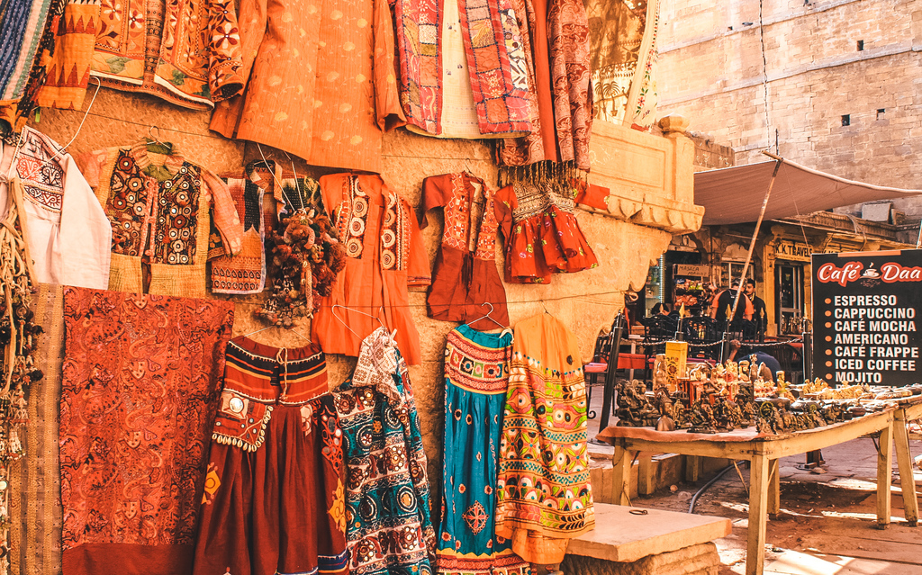 Shopping inside the Jaisalmer fort on day 1 of Jaisalmer itinerary