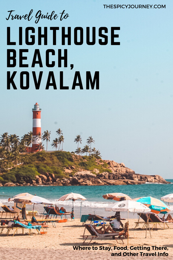 Pinterest graphic for lighthouse beach Kovalam travel guide