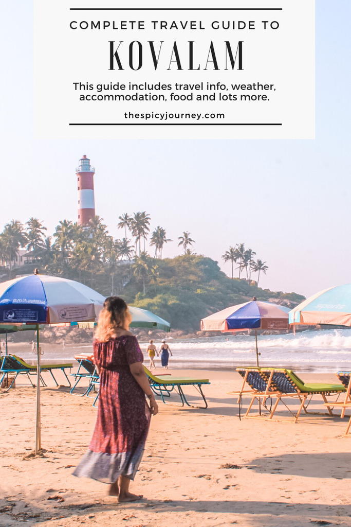 Pinterest graphic for lighthouse beach Kovalam travel guide