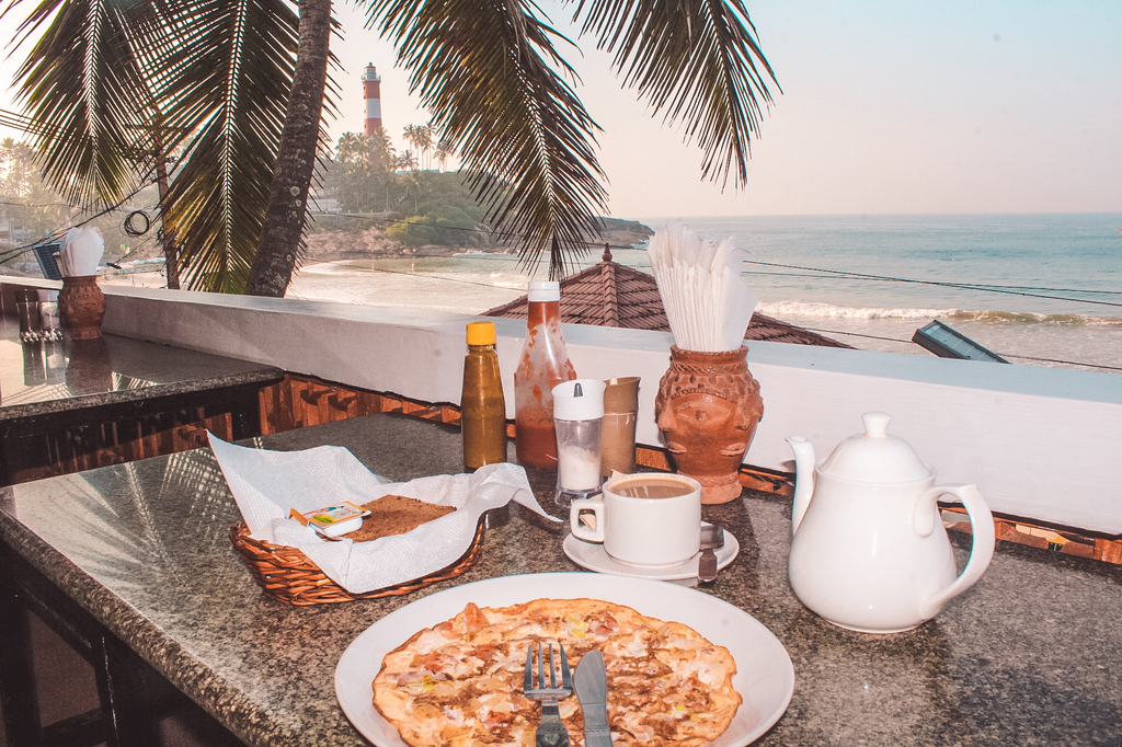 Where to eat at lighthouse beach - German Bakery Kovalam