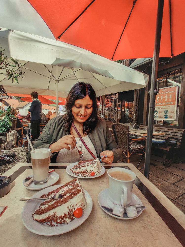 Black Forest cake in Triberg, Germany near the Triberg waterfalls