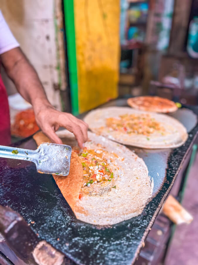 Famous street food in Varanasi - Masala Dosa