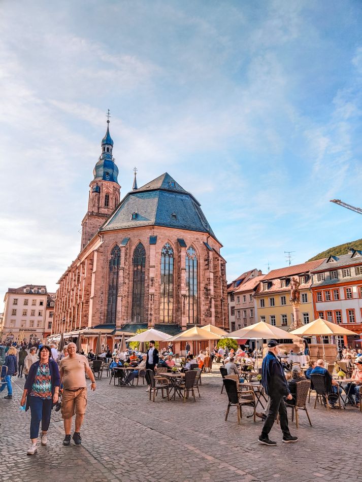 Heidelberg things to do - Church of the Holy Spirit behind the Marktplatz Heidelberg Germany