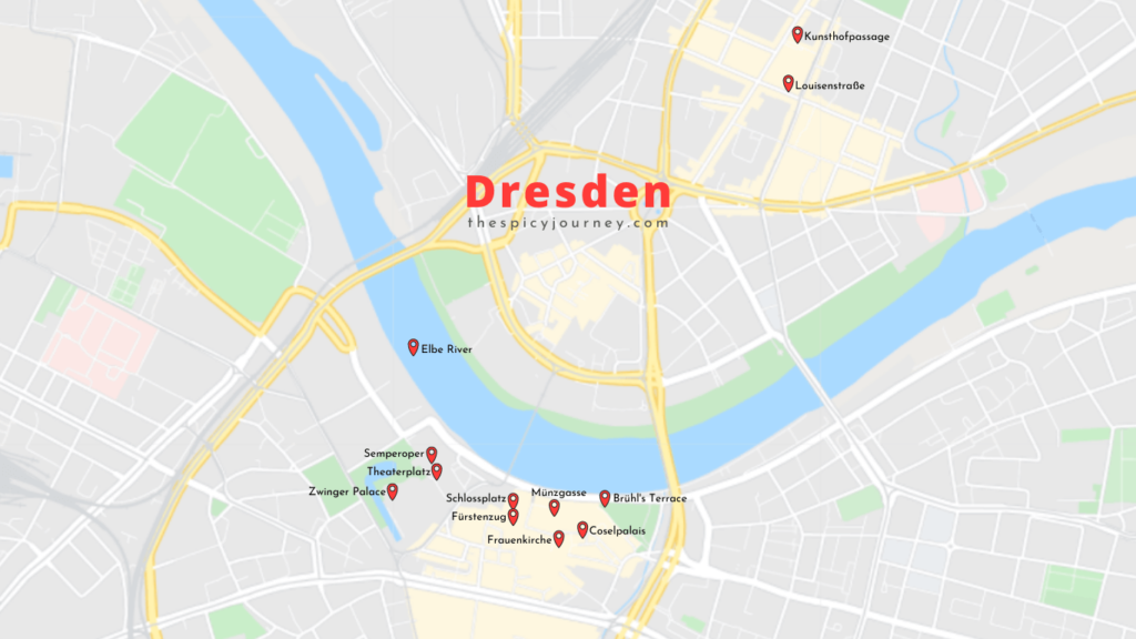 Map of Dresden Attractions