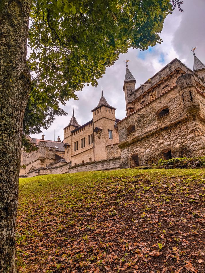 Outside view of castle Lichtenstein Germany