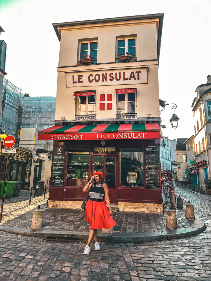 Instagrammable spot in Montmartre, Paris - Le Consular restaurant in Montmartre