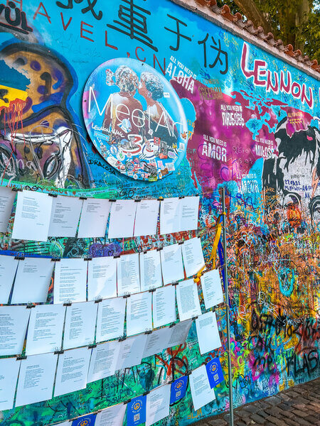 Two days in Prague - Weekend itinerary - Lennon wall