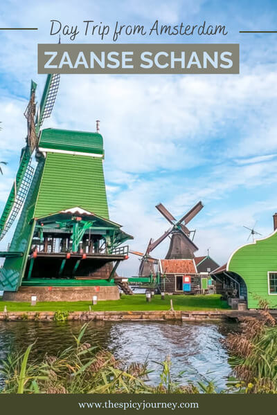 Day trip to the Zaanse Schans windmills from Amsterdam - Pinterest graphic