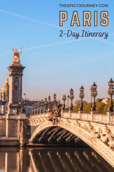 Pinterest image for weekend in Paris itinerary blog post