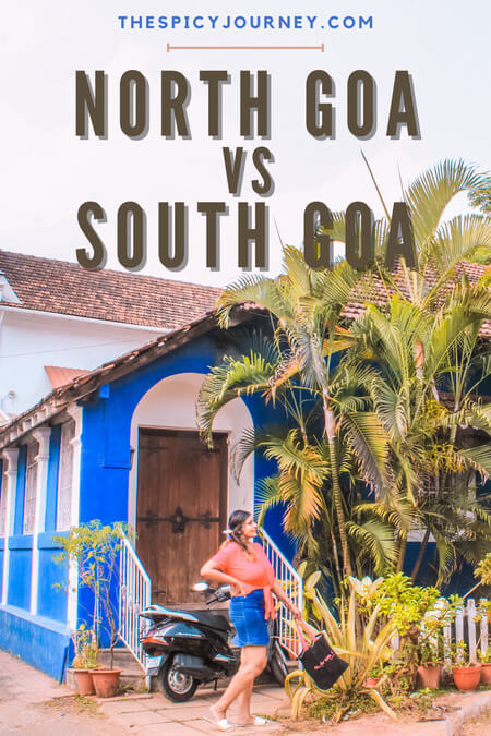 North Goa vs South Goa - Travel blog pinterest graphic