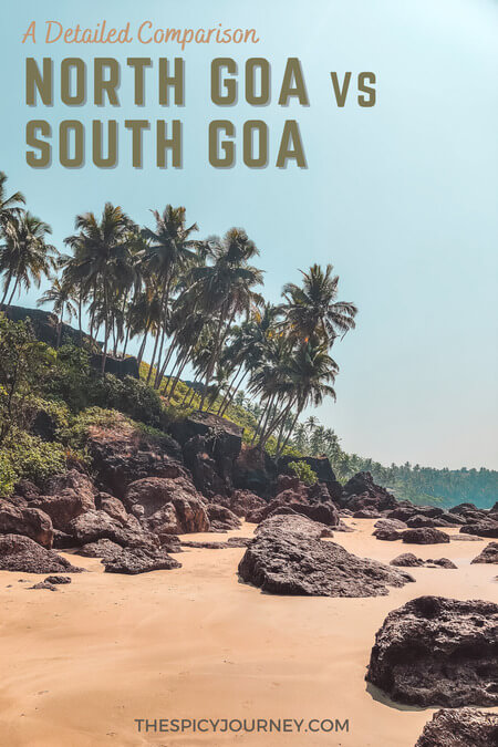 South Goa vs North Goa - Travel blog article pinterest graphic