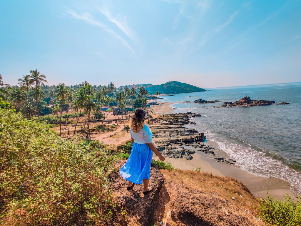 Best beaches in North Goa - Ozran beach, Vagator hill