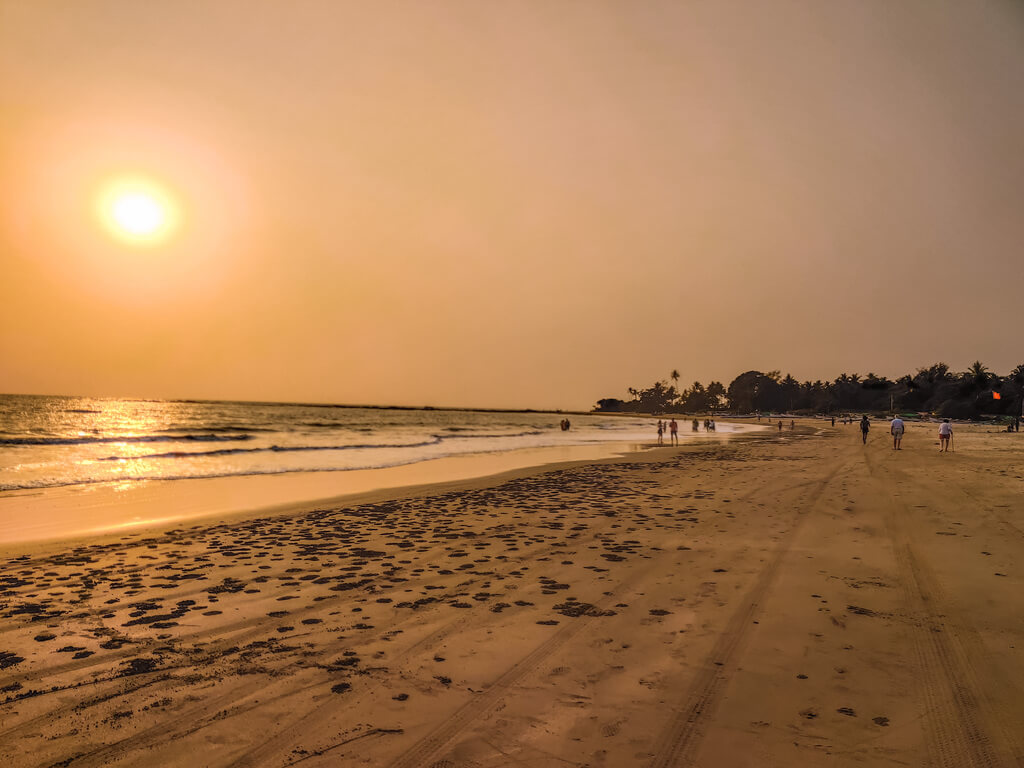 Best North Goa beaches - Morjim beach sunset view in North Goa