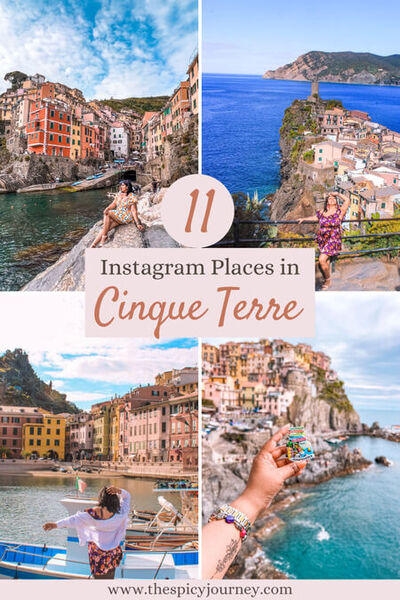 Pinterest graphic for instagram photo locations in Cinque Terre Italy