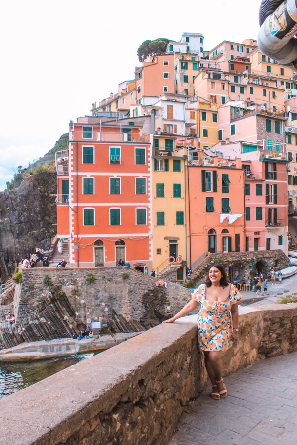 Instagrammable places in Cinque Terre - Staircase above the rocks at Riomaggiore